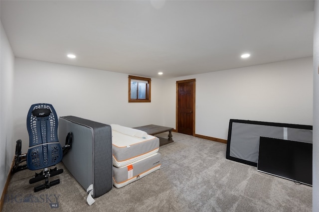 view of carpeted bedroom