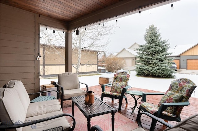 view of patio featuring an outdoor hangout area