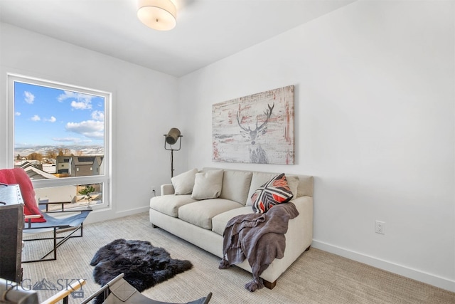 view of carpeted living room