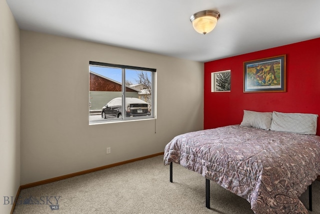 bedroom with carpet floors