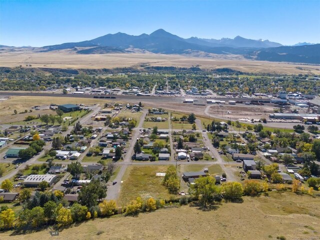 aerial view featuring a mountain view