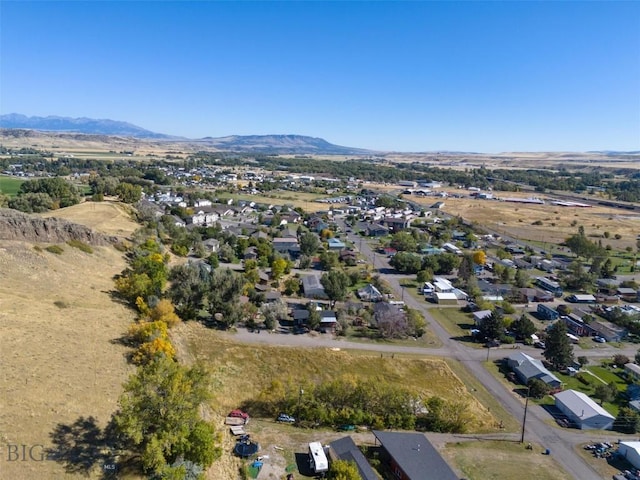 bird's eye view featuring a mountain view