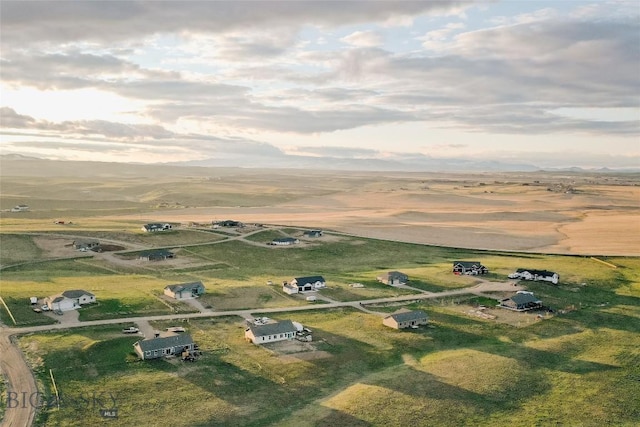 aerial view with a rural view