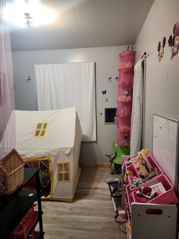 bedroom featuring wood-type flooring