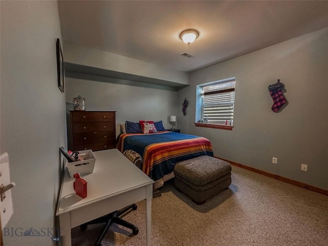 bedroom with carpet