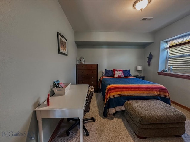 view of carpeted bedroom