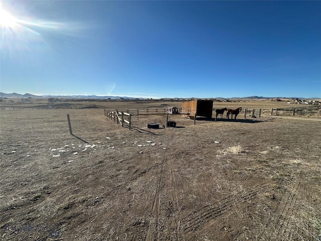 view of yard featuring a rural view