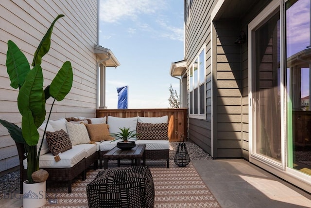 view of patio / terrace featuring outdoor lounge area