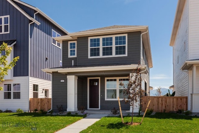 view of front of house with a front yard