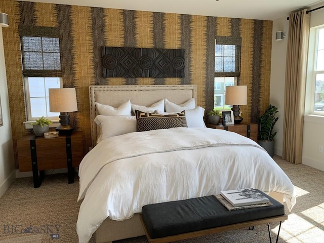 view of carpeted bedroom