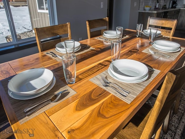 view of dining area