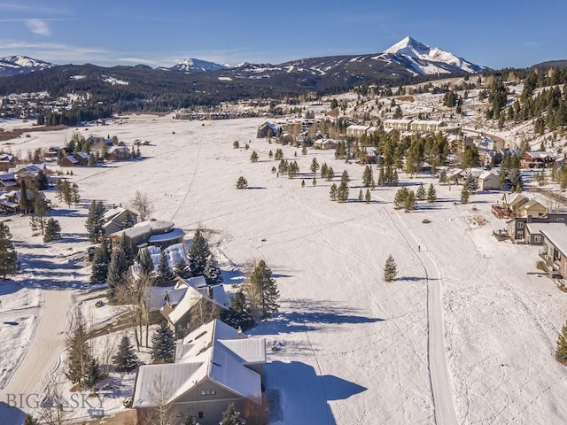 1880 Little Coyote, Big Sky, MT 59716 - snowy aerial view with a mountain view