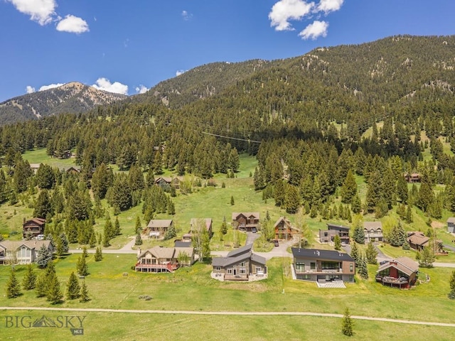 1880 Little Coyote, Big Sky, MT 59716 - bird's eye view of mountains and a heavily wooded area