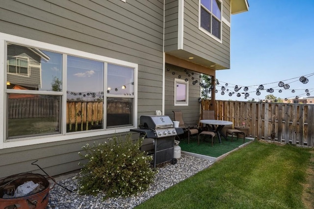 view of patio featuring area for grilling