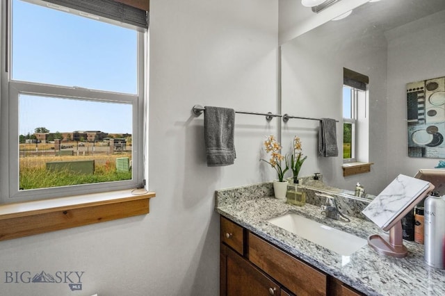 bathroom featuring vanity