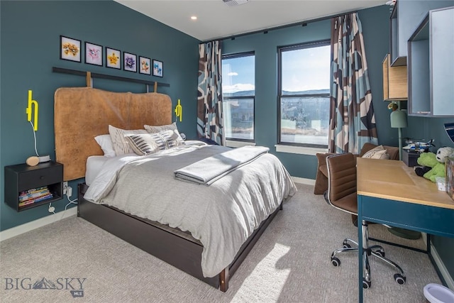 view of carpeted bedroom