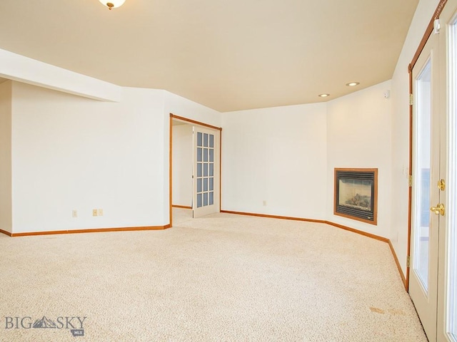 empty room with light carpet