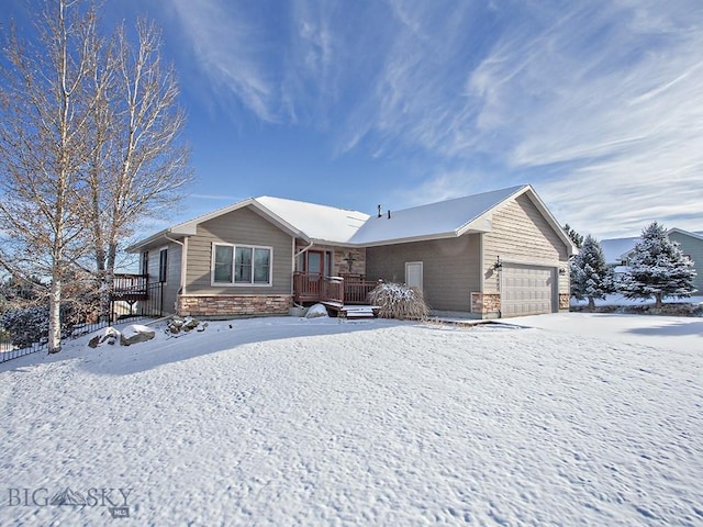 view of front of house featuring a garage