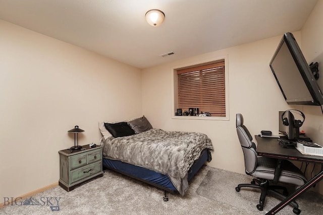 1191 Chipper Ln, Huntley, MT 59037 - bedroom with light colored carpet, visible vents, and baseboards