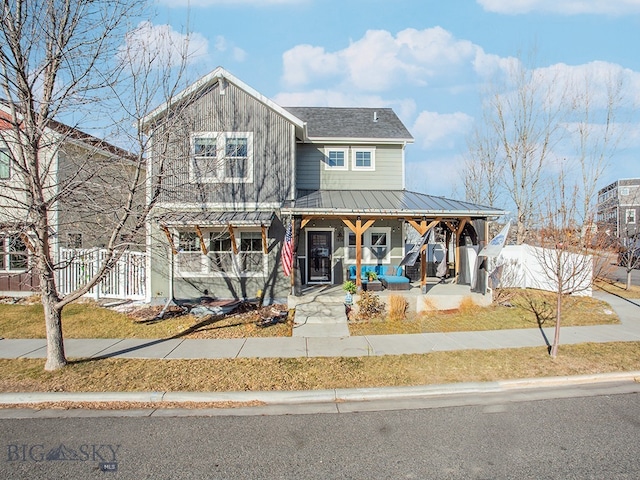 view of front of property with covered porch