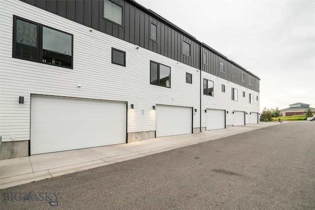 view of property with a garage