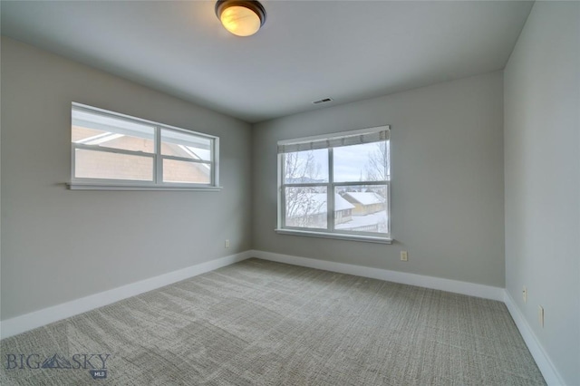 view of carpeted empty room