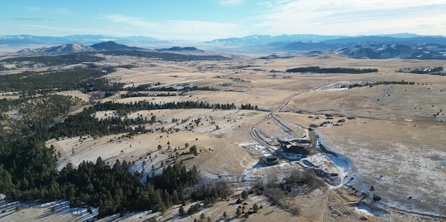 aerial view featuring a mountain view