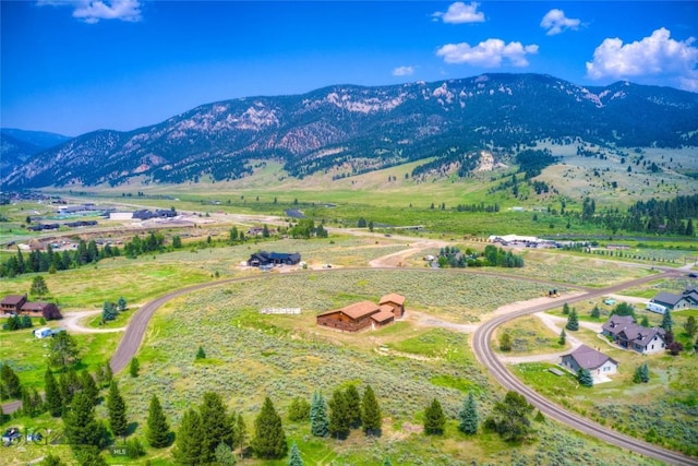 property view of mountains with a rural view