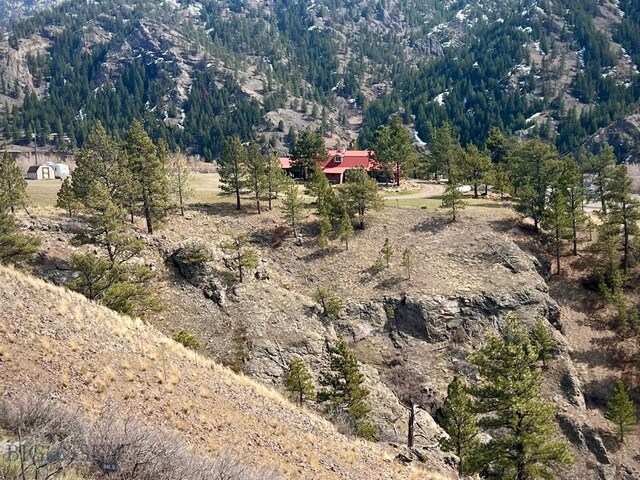 aerial view featuring a mountain view