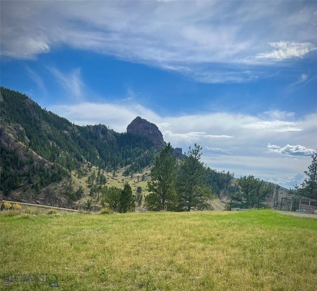 property view of mountains with a rural view