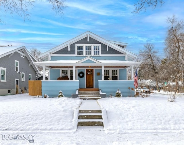 view of front of house featuring a porch