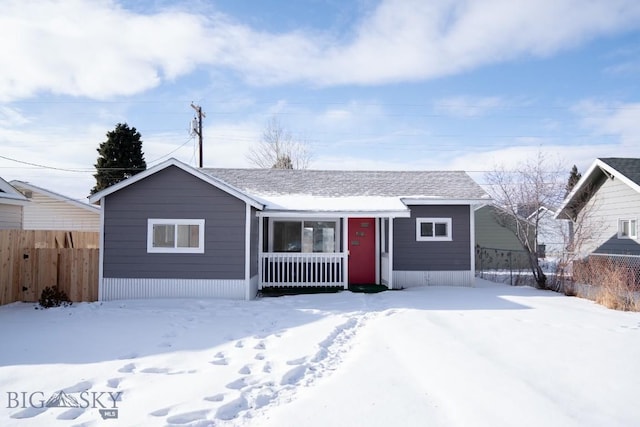 view of ranch-style home