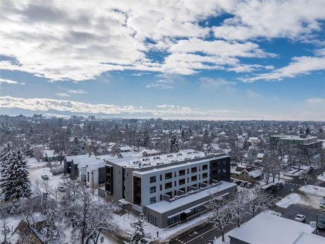 view of snowy aerial view