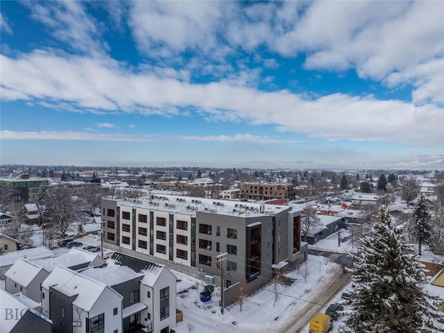 view of snowy aerial view