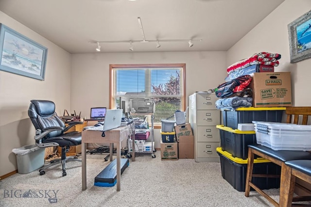 1311 Cruiser Ln, Belgrade, MT 59714 - carpeted home office with track lighting