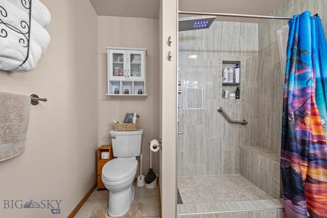 1311 Cruiser Ln, Belgrade, MT 59714 - bathroom with a shower stall and tile patterned floors