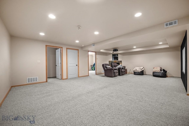 1311 Cruiser Ln, Belgrade, MT 59714 - living area with light colored carpet and recessed lighting