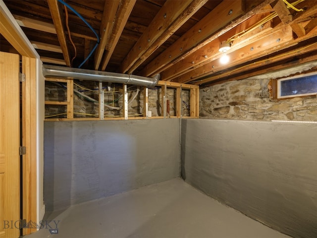 view of basement