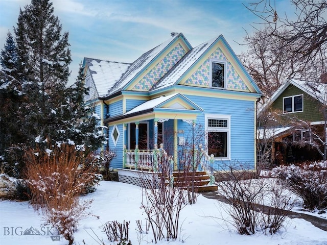 victorian house with covered porch