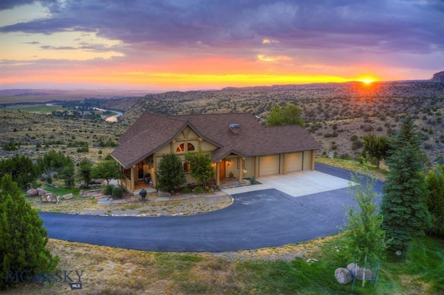 view of front of home featuring a garage