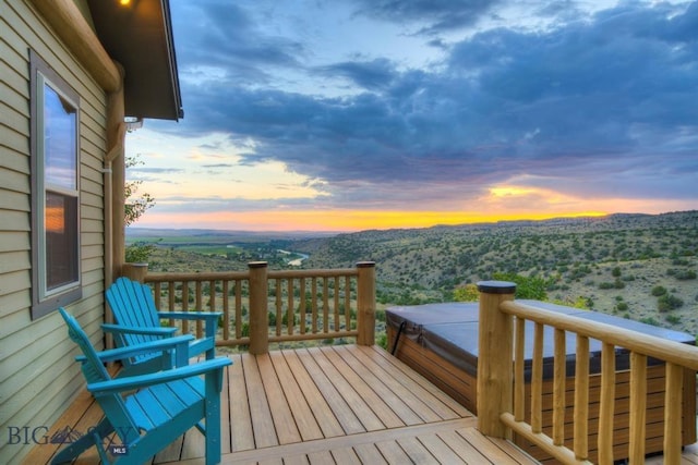 1061 Lookabout Ln, Manhattan, MT 59741 - wooden deck featuring a mountain view