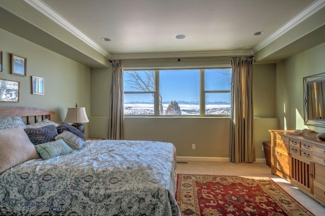 1061 Lookabout Ln, Manhattan, MT 59741 - bedroom featuring ornamental molding and light carpet