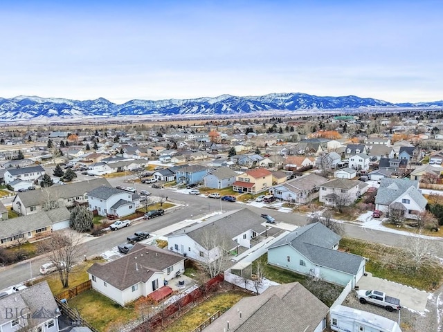 aerial view featuring a mountain view