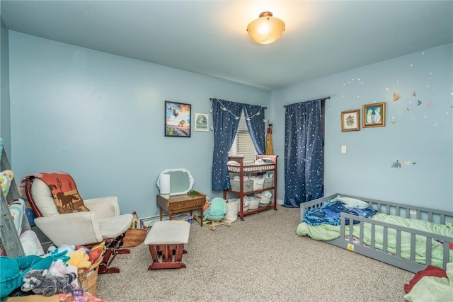 bedroom with carpet floors