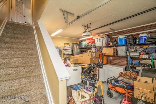 garage featuring a garage door opener