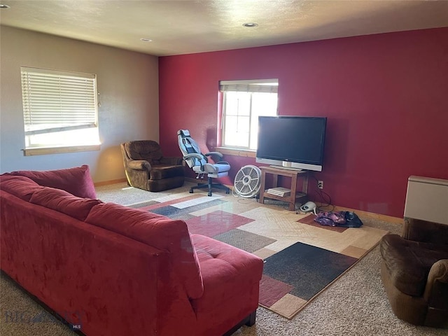 view of carpeted living room