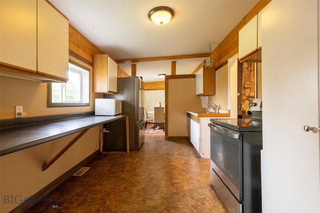 kitchen with sink and stainless steel appliances