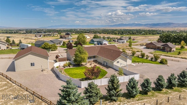 aerial view featuring a mountain view