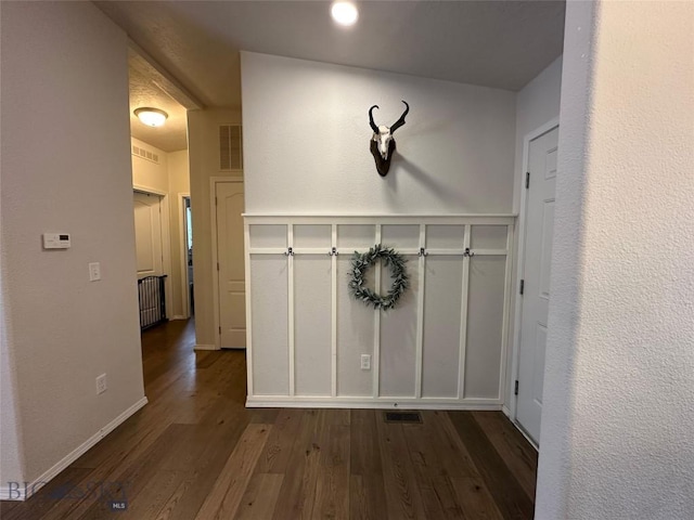 interior space featuring dark hardwood / wood-style floors