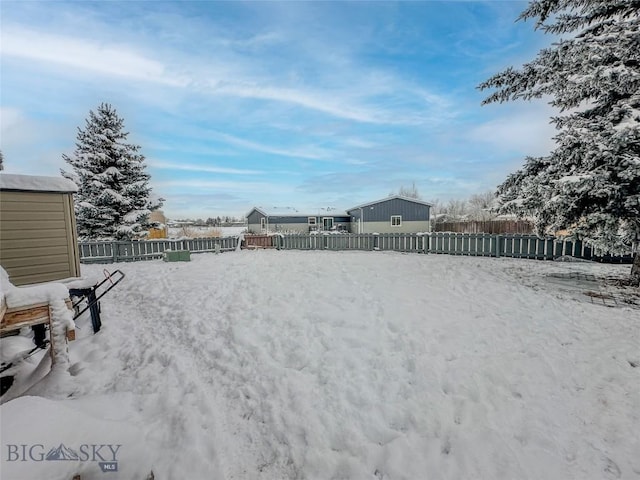 view of snowy yard